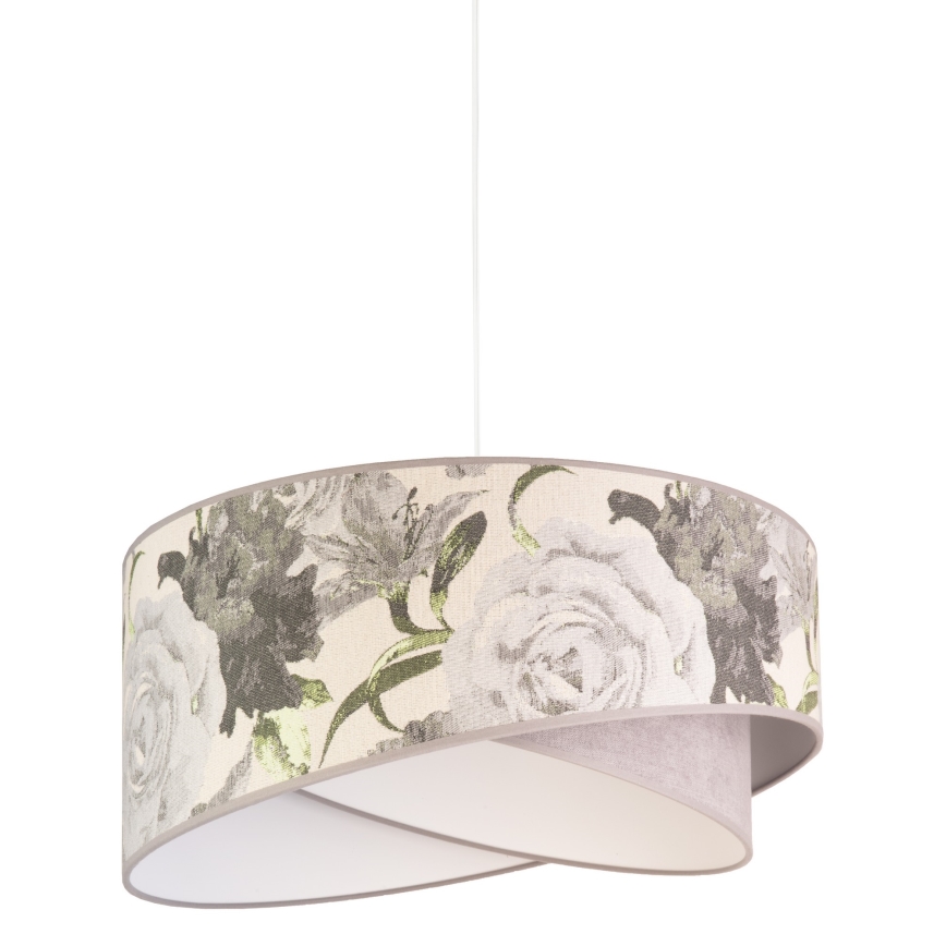 Duolla - Candeeiro suspenso ROYAL 1xE27/40W/230V diâmetro 50 cm cinzento