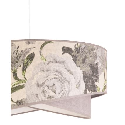 Duolla - Candeeiro suspenso ROYAL 1xE27/40W/230V diâmetro 50 cm cinzento