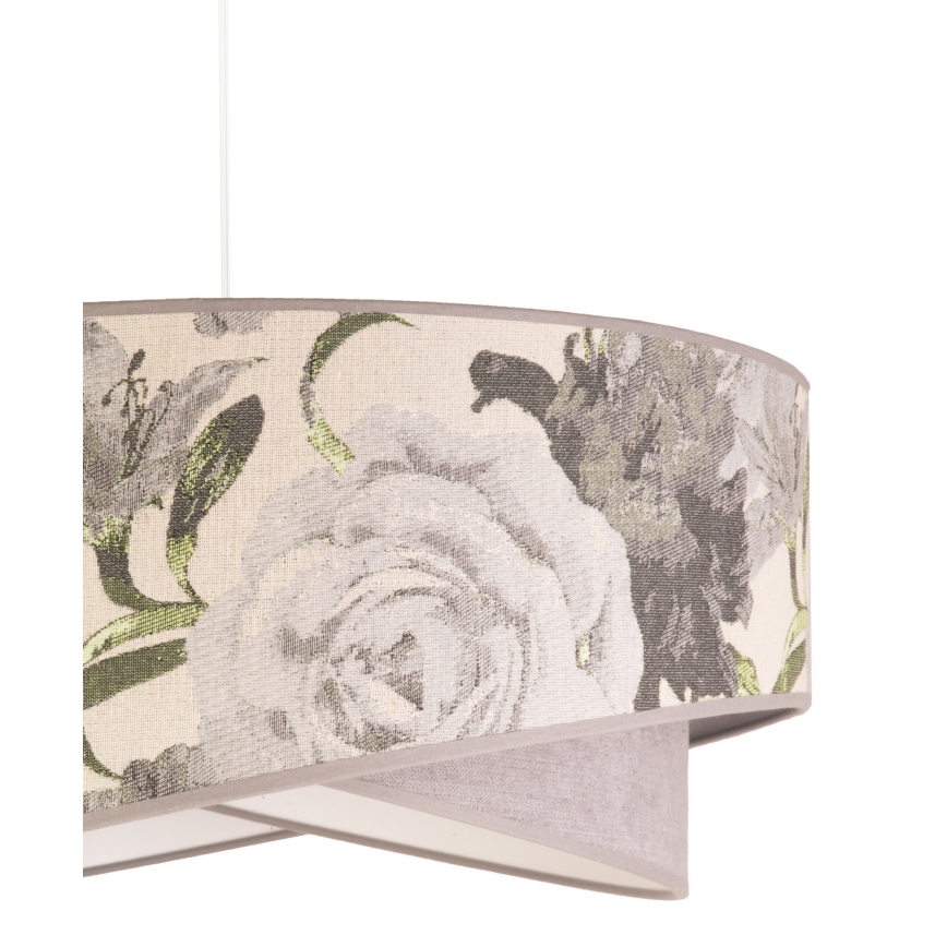 Duolla - Candeeiro suspenso ROYAL 1xE27/40W/230V diâmetro 50 cm cinzento