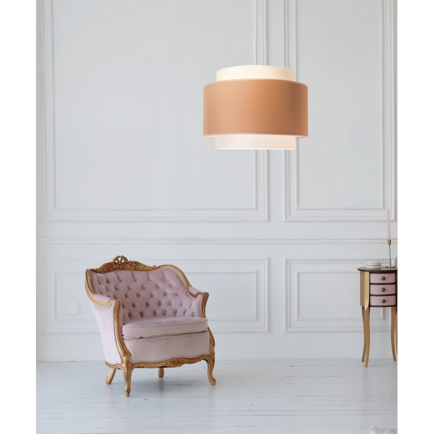 Duolla - Candeeiro suspenso SOHO 1xE27/40W/230V diâmetro 40 cm bege/creme