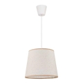 Duolla - Candeeiro suspenso SOLO 1xE27/40W/230V diâmetro 24 cm bege claro
