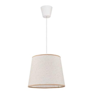 Duolla - Candeeiro suspenso SOLO 1xE27/40W/230V diâmetro 24 cm bege claro
