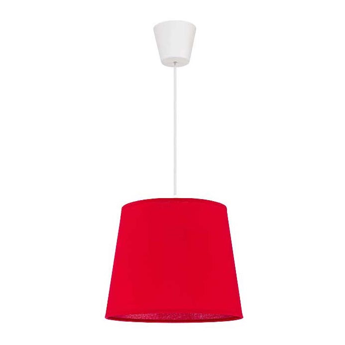 Duolla - Candeeiro suspenso SOLO 1xE27/40W/230V diâmetro 24 cm vermelho