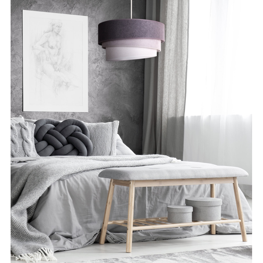 Duolla - Candeeiro suspenso TRIO 1xE27/15W/230V diâmetro 45 cm antracite/cinzento/branco
