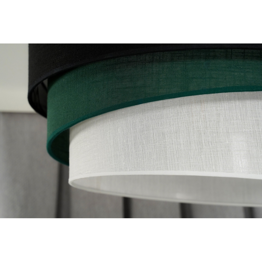 Duolla - Candeeiro suspenso TRIO 1xE27/15W/230V diâmetro 45 cm preto/verde/branco