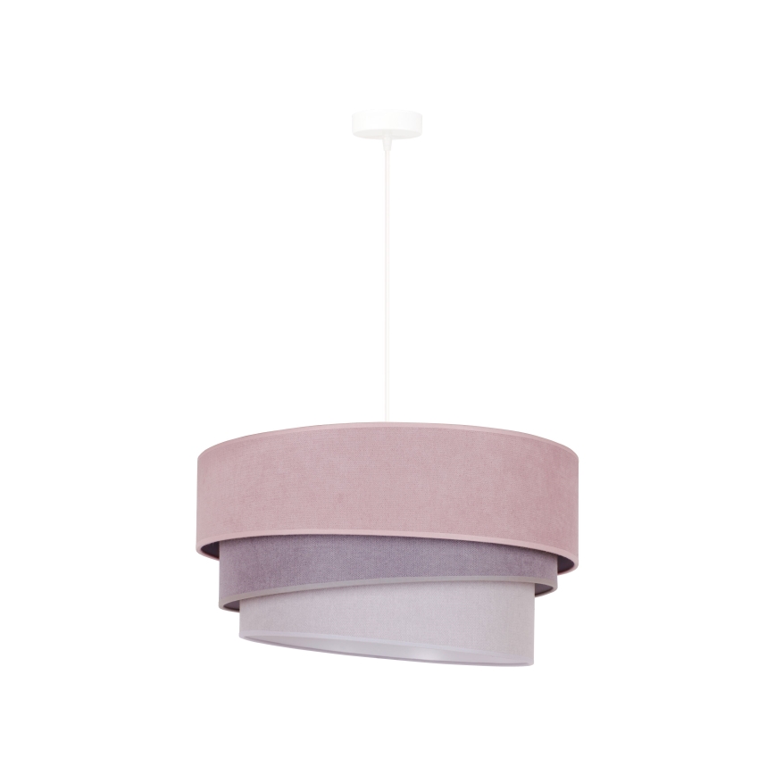 Duolla - Candeeiro suspenso TRIO 1xE27/15W/230V diâmetro 45 cm rosa/cinzento/branco