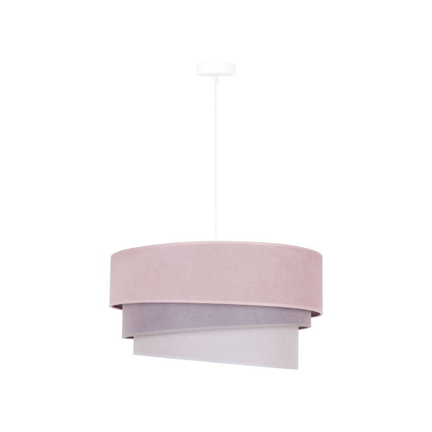Duolla - Candeeiro suspenso TRIO 1xE27/15W/230V diâmetro 45 cm rosa/cinzento/branco