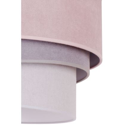 Duolla - Candeeiro suspenso TRIO 1xE27/15W/230V diâmetro 45 cm rosa/cinzento/branco