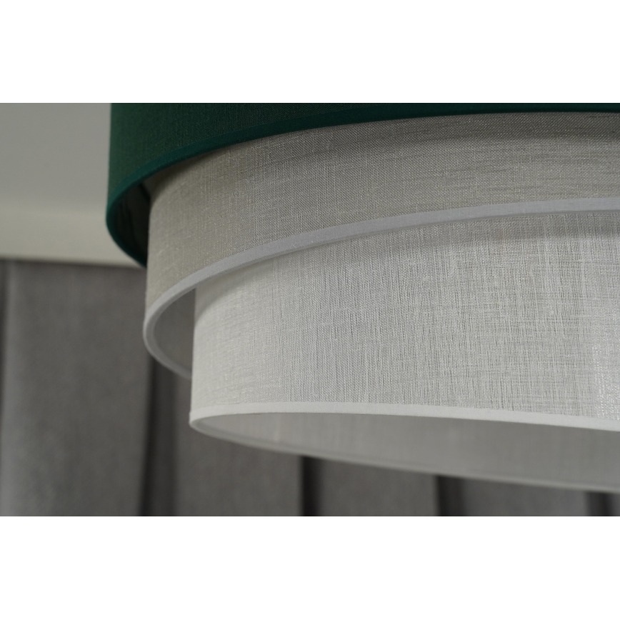 Duolla - Candeeiro suspenso TRIO 1xE27/15W/230V diâmetro 45 cm verde/cinzento/branco
