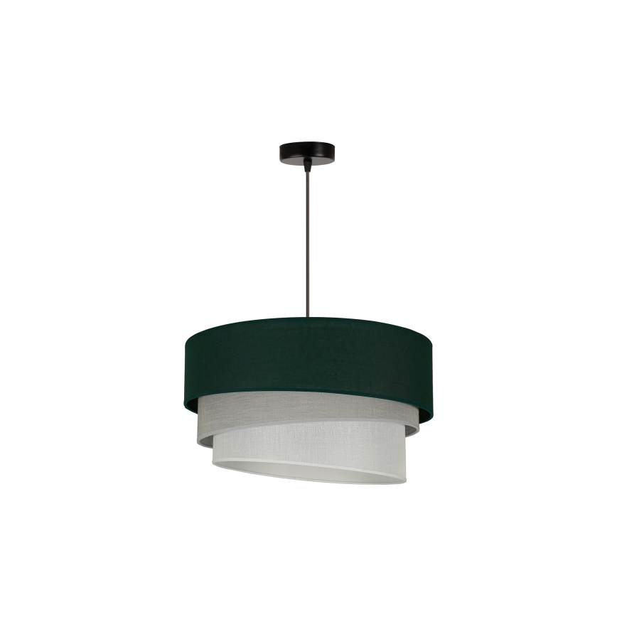 Duolla - Candeeiro suspenso TRIO 1xE27/15W/230V diâmetro 45 cm verde/cinzento/branco