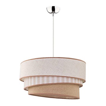 Duolla - Candeeiro suspenso TRIO 1xE27/40W/230V diâmetro 45 cm bege/castanho