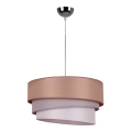Duolla - Candeeiro suspenso TRIO 1xE27/40W/230V diâmetro 45 cm castanho/cinzento/prateado
