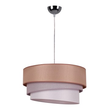 Duolla - Candeeiro suspenso TRIO 1xE27/40W/230V diâmetro 45 cm castanho/cinzento/prateado
