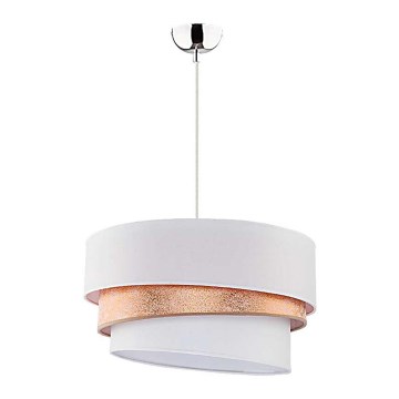 Duolla - Candeeiro suspenso TRIO 1xE27/40W/230V diâmetro 45 cm dourado/branco