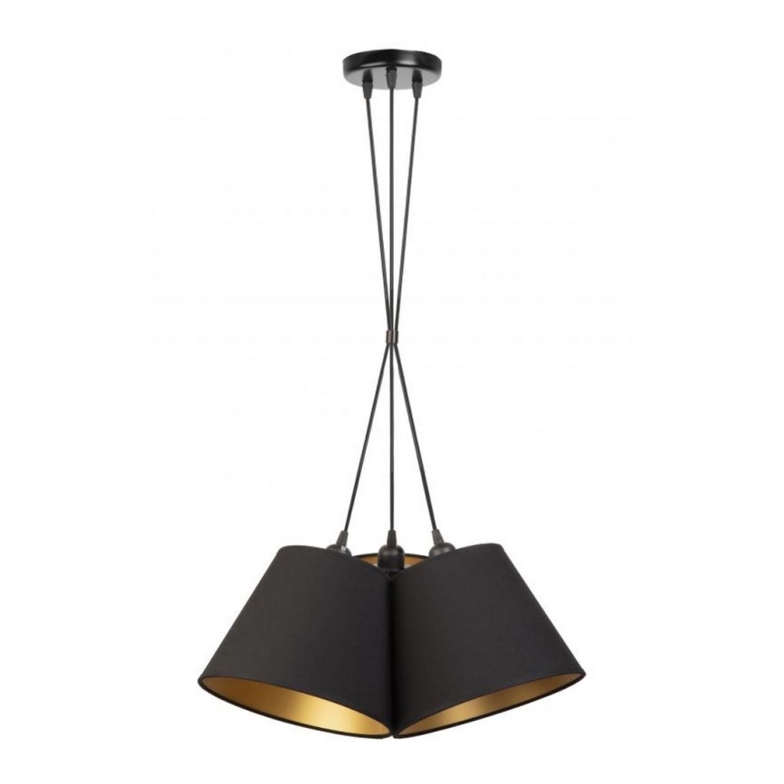 Duolla - Candeeiro suspenso TWIGGY 3xE27/40W/230V diâmetro 45 cm preto
