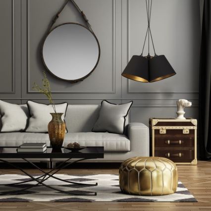 Duolla - Candeeiro suspenso TWIGGY 3xE27/40W/230V diâmetro 45 cm preto