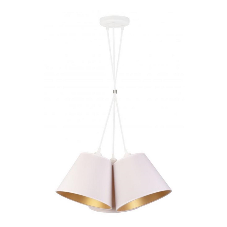 Duolla - Candeeiro suspenso TWIGGY 3xE27/40W/230V diâmetro 60 cm branco