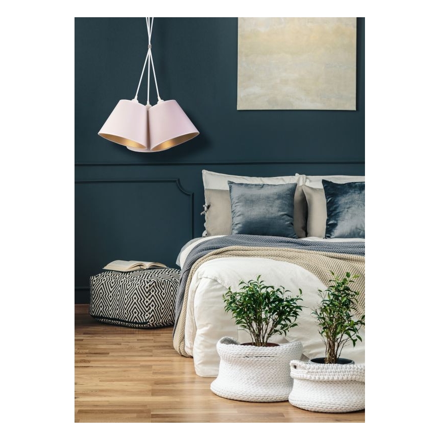 Duolla - Candeeiro suspenso TWIGGY 3xE27/40W/230V diâmetro 60 cm branco