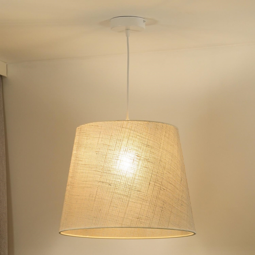 Duolla - Candeeiro suspenso YUTE 1xE27/15W/230V diâmetro 38 cm cinzento