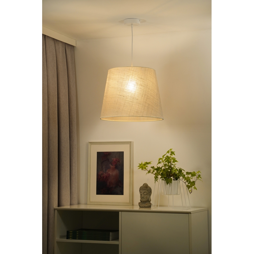 Duolla - Candeeiro suspenso YUTE 1xE27/15W/230V diâmetro 38 cm cinzento