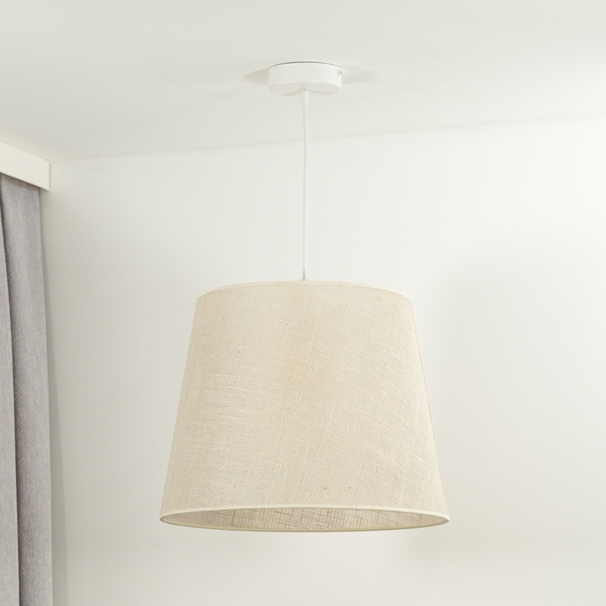 Duolla - Candeeiro suspenso YUTE 1xE27/15W/230V diâmetro 38 cm cinzento