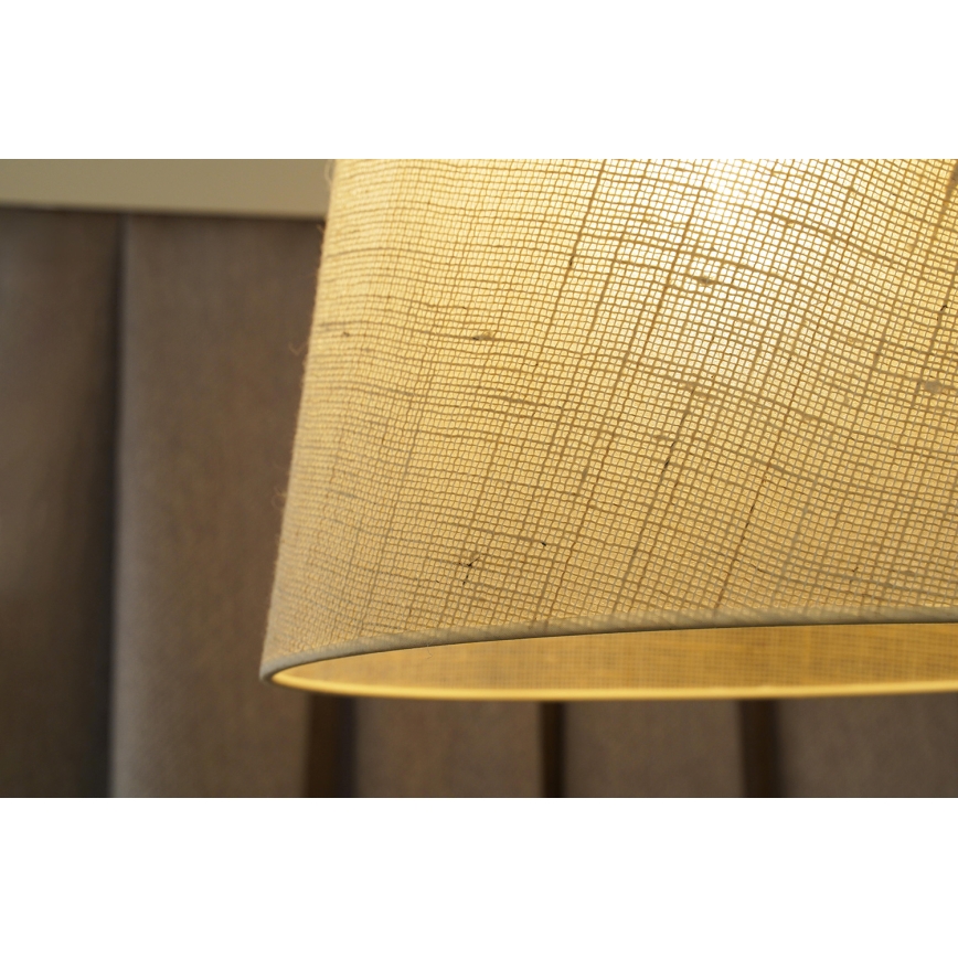 Duolla - Candeeiro suspenso YUTE 1xE27/15W/230V diâmetro 38 cm cinzento