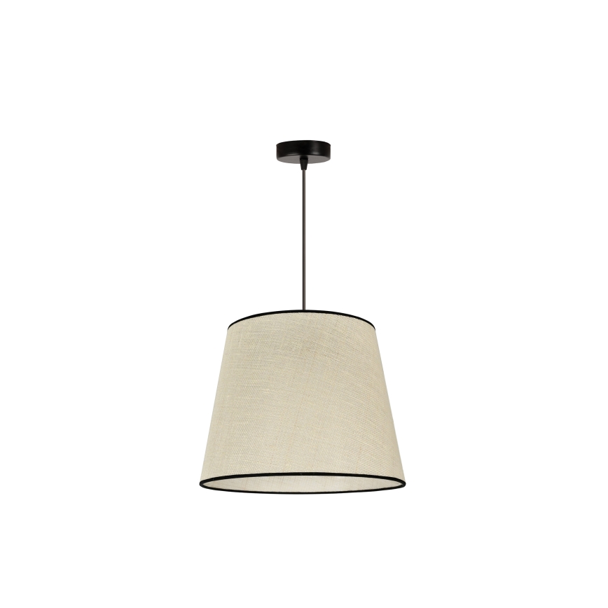 Duolla - Candeeiro suspenso YUTE 1xE27/15W/230V diâmetro 38 cm cinzento/preto