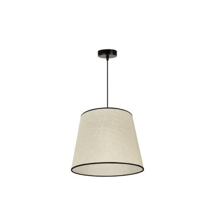 Duolla - Candeeiro suspenso YUTE 1xE27/15W/230V diâmetro 38 cm cinzento/preto