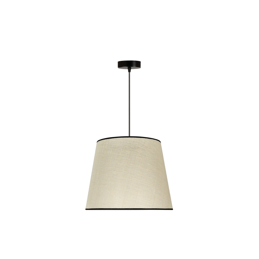 Duolla - Candeeiro suspenso YUTE 1xE27/15W/230V diâmetro 38 cm cinzento/preto