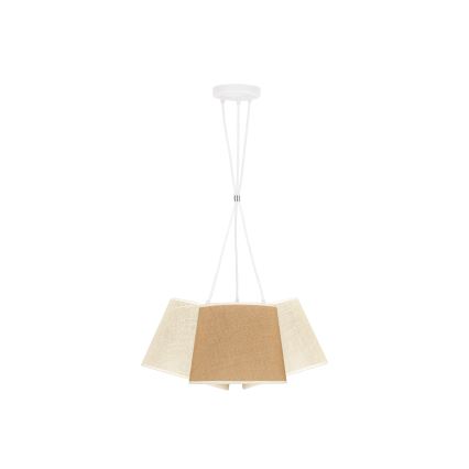 Duolla - Candeeiro suspenso YUTE ROSSA 3xE27/15W/230V cinzento/castanho