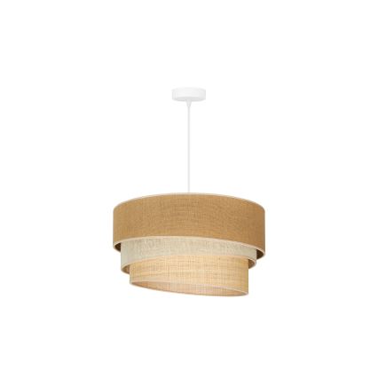 Duolla - Candeeiro suspenso YUTE TRIO 1xE27/15W/230V diâmetro 45 cm castanho/cinzento/bege