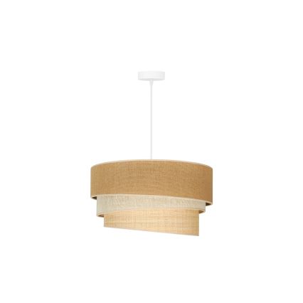 Duolla - Candeeiro suspenso YUTE TRIO 1xE27/15W/230V diâmetro 45 cm castanho/cinzento/bege