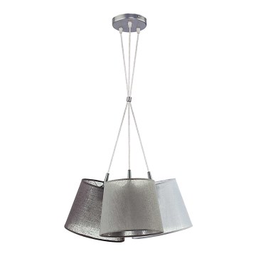 Duolla - Candelabro num fio ROSSA 3xE27/40W/230V antracite/cinzento