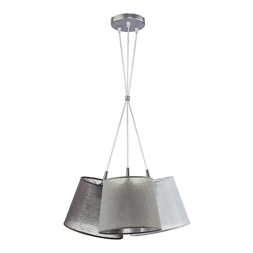Duolla - Candelabro num fio ROSSA 3xE27/40W/230V antracite/cinzento
