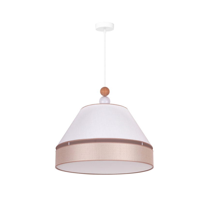 Duolla - Candelabro suspenso AVIGNON 1xE27/15W/230V diâmetro 50 cm branco/bege
