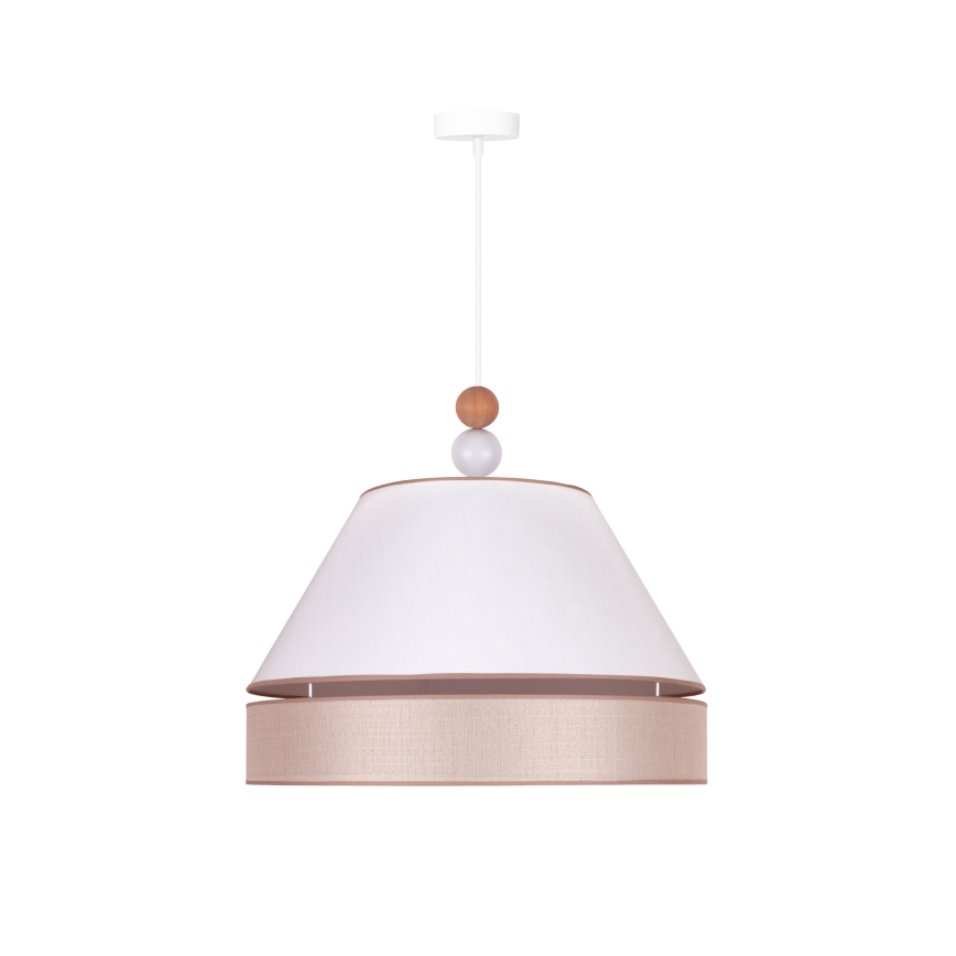 Duolla - Candelabro suspenso AVIGNON 1xE27/15W/230V diâmetro 50 cm branco/bege