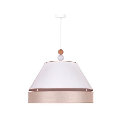 Duolla - Candelabro suspenso AVIGNON 1xE27/15W/230V diâmetro 60 cm branco/bege
