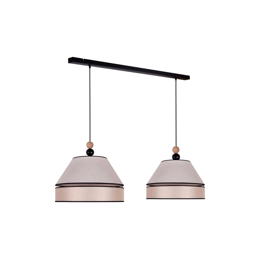Duolla - Candelabro suspenso AVIGNON 2xE27/15W/230V bege