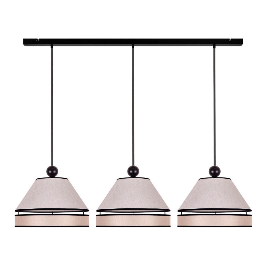 Duolla - Candelabro suspenso AVIGNON 3xE27/15W/230V bege