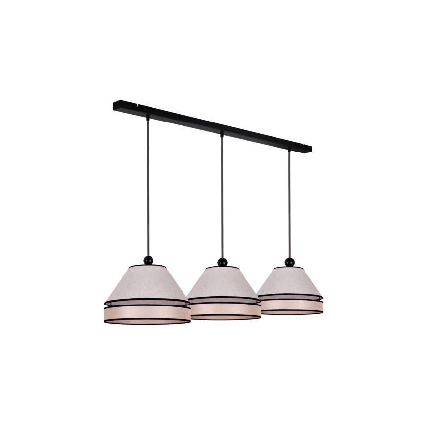 Duolla - Candelabro suspenso AVIGNON 3xE27/15W/230V bege