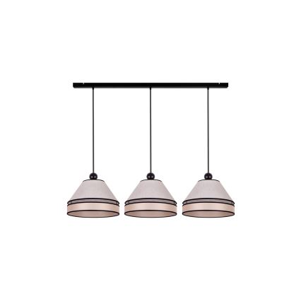 Duolla - Candelabro suspenso AVIGNON 3xE27/15W/230V bege