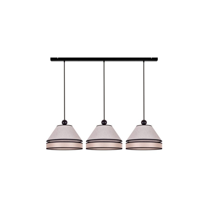 Duolla - Candelabro suspenso AVIGNON 3xE27/15W/230V bege