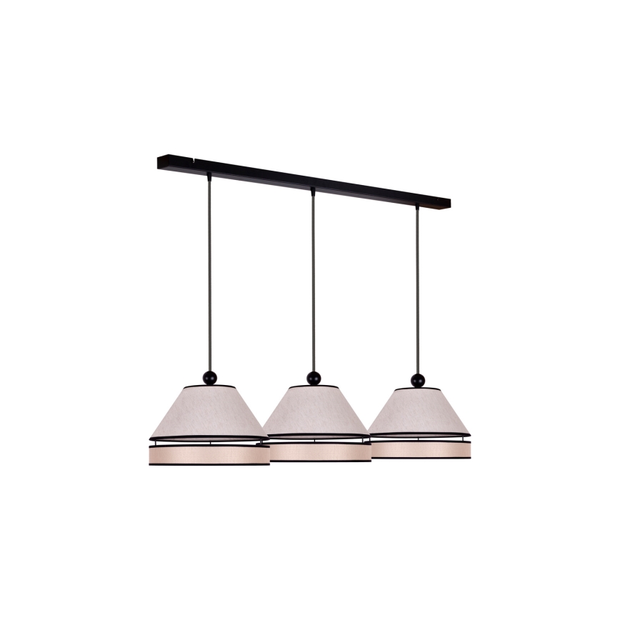 Duolla - Candelabro suspenso AVIGNON 3xE27/15W/230V bege