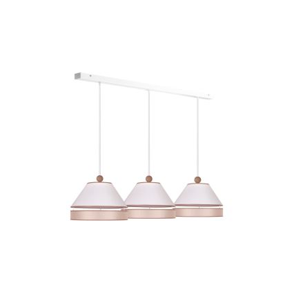 Duolla - Candelabro suspenso AVIGNON 3xE27/15W/230V branco/bege
