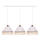 Duolla - Candelabro suspenso AVIGNON 3xE27/15W/230V branco/vime
