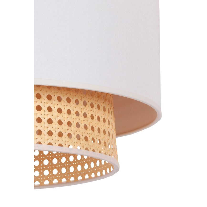 Duolla - Candelabro suspenso BOHO 1xE27/15W/230V d. 45 cm creme/vime