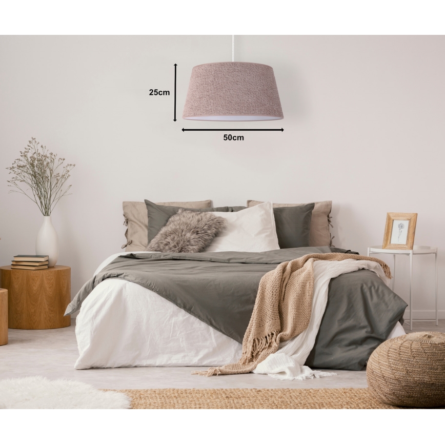 Duolla - Candelabro suspenso BOUCLE 1xE27/15W/230V diâmetro 50 cm castanho