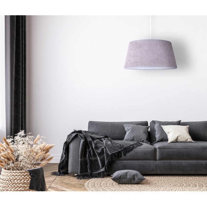 Duolla - Candelabro suspenso BOUCLE 1xE27/15W/230V diâmetro 50 cm cinzento