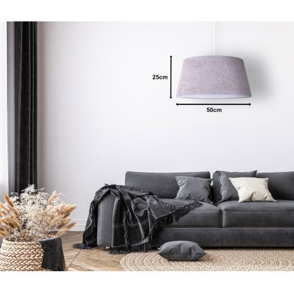 Duolla - Candelabro suspenso BOUCLE 1xE27/15W/230V diâmetro 50 cm cinzento