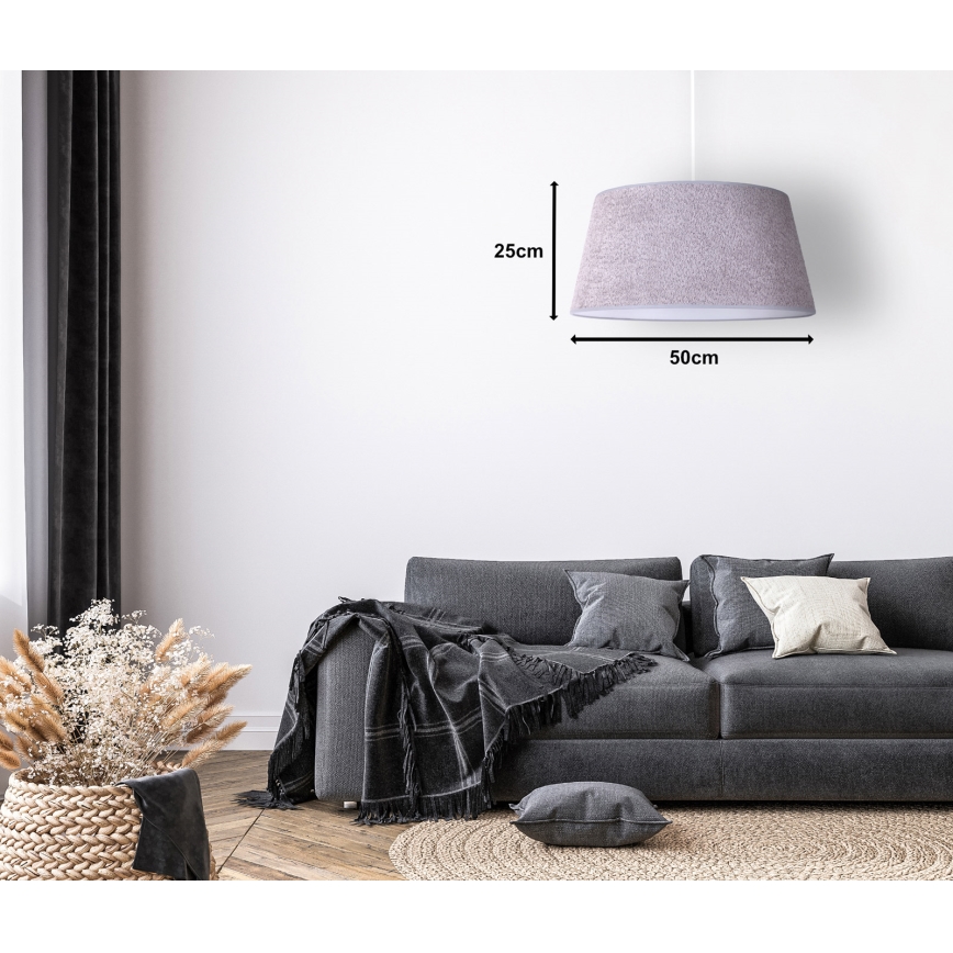 Duolla - Candelabro suspenso BOUCLE 1xE27/15W/230V diâmetro 50 cm cinzento